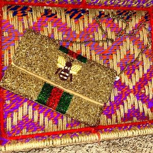 Golden HoneyBee Crossbody Clutch, **never worn** boutique bought (tag still on)
